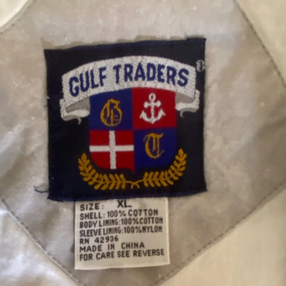 Vintage 90s Gulf Traders Windbreaker Jacket XL RN 42936 Nautical